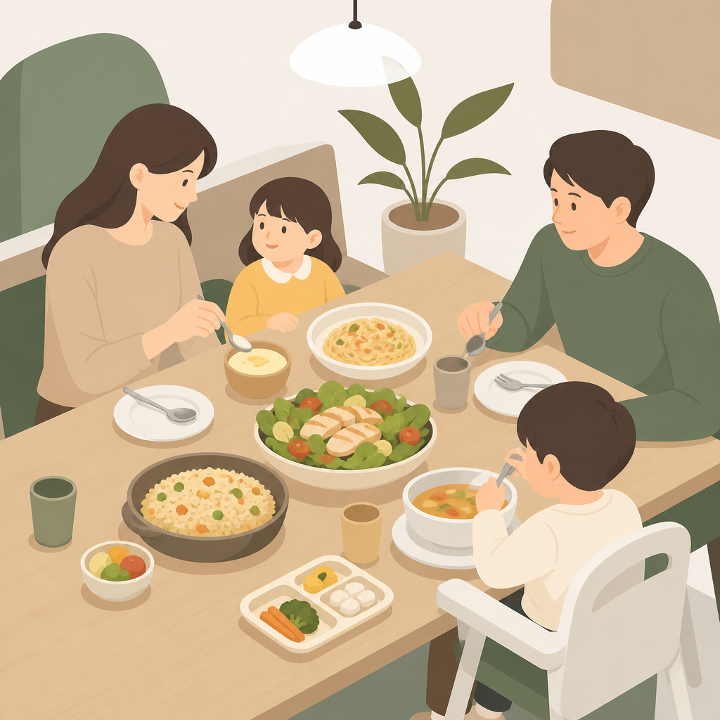 가족 단위 손님을 위한 메뉴 선택 기준