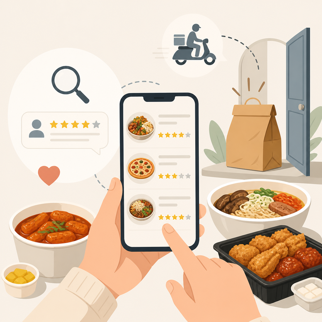 리뷰를 통한 배달 음식 선택 팁